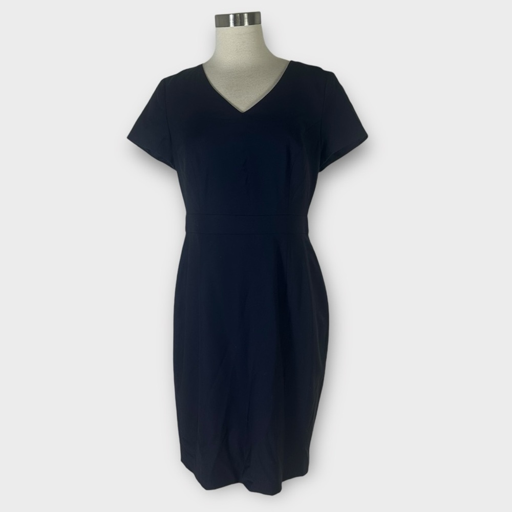 Talbots NEW Dark Blue V-Neck Mini Dress